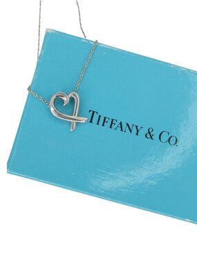 Tiffany & Co Picasso Loving Heart Necklace Sterling Silver Chain Pendant